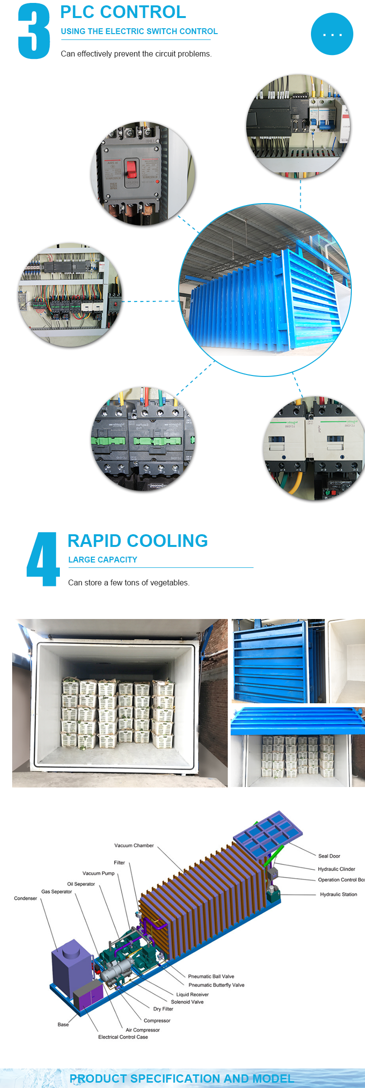 Customized Vacuum Cooling Equipment Thick Steel Welding Large Cooling Capacity