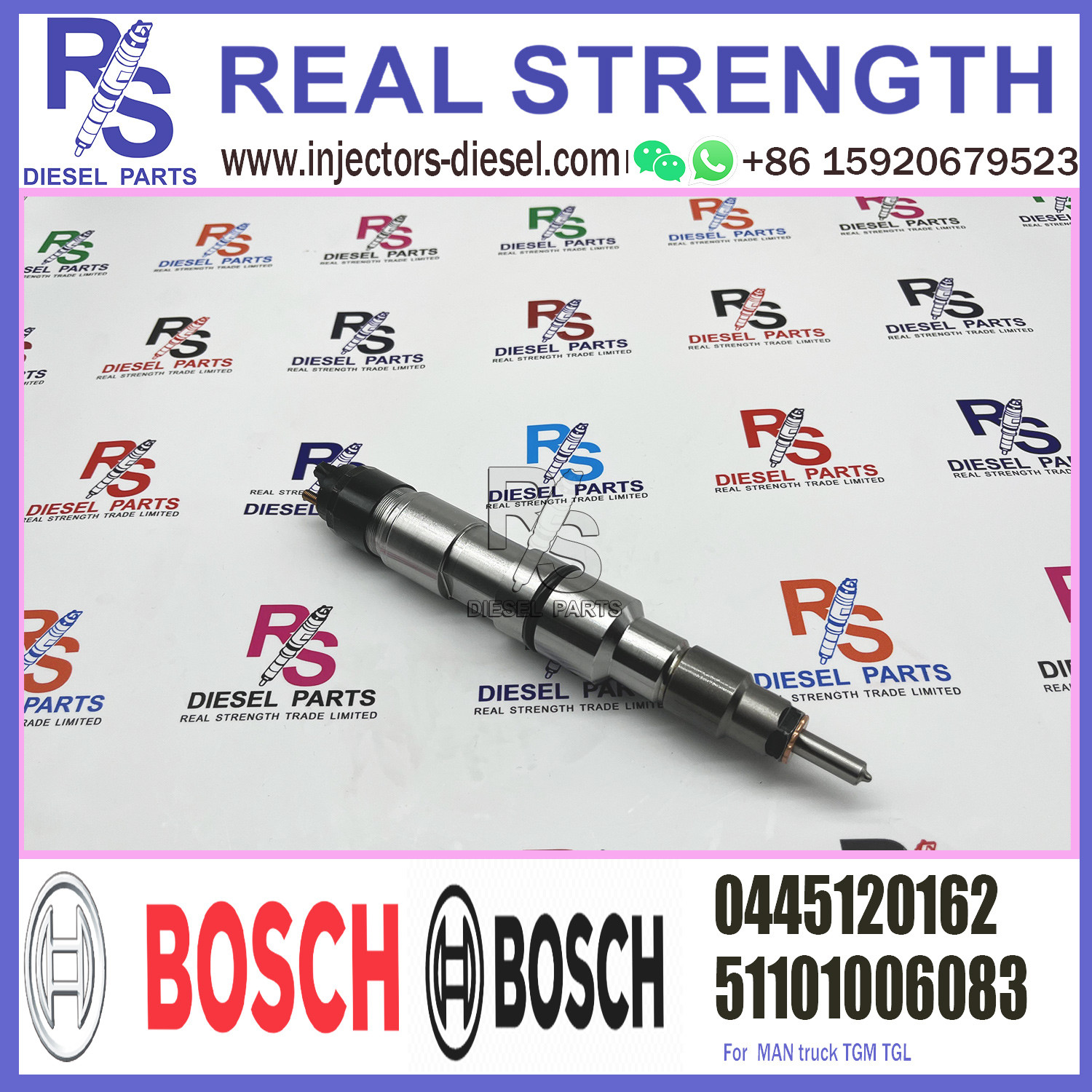 0445120162 Common Rail Injector System 51101006083 For MAN Truck TGM TGL