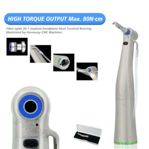 Quality 2000rpm Contra Angle Handpiece Dental Surgery 20/1 Implant Handpiece With Fiber Optical wholesale