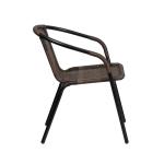 73cm Height 53cm Width PE Rattan Chair , Rattan Wicker Garden Chair Commercial