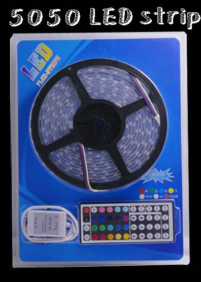 Cheap 24-Key IR remote LED controller 5M RGB LED Strip +36W Power SupplyBlister package for sale