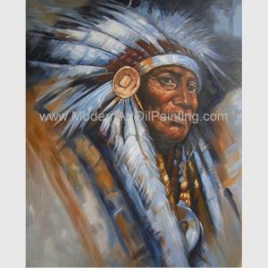 Quality Impression Human Portrait Painting Tribal Leaders Handmade On Canvas wholesale