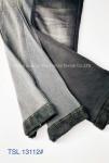 black bulk High Stretch Denim Fabric With Fleece Lined 137cm-142cm