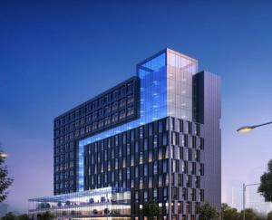 Quality GB Tempered Glass Aluminium Curtain Wall System 0.36mm CAD For High Building wholesale