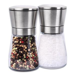 Quality Manual Glass 235g 132mm 170ML Salt Pepper Grinder wholesale