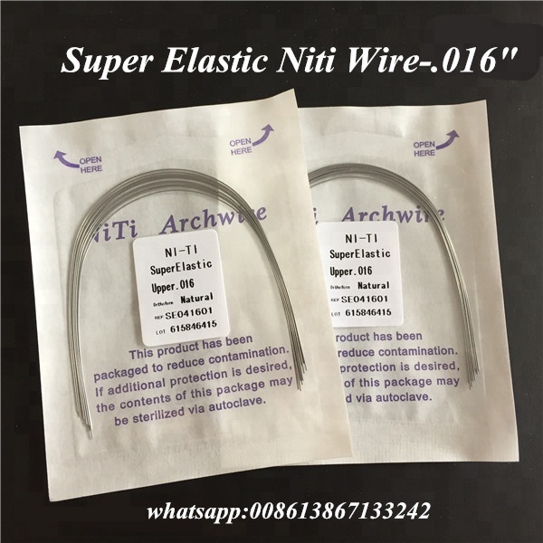Orthodontic Materials NiTi Straight Wire 5M with Round Rectangular Archwires 0.018" Size
