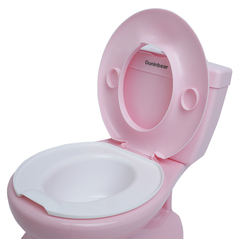 Eco Friendly Pink Printed Baby Potty Toilet With Custom Logo