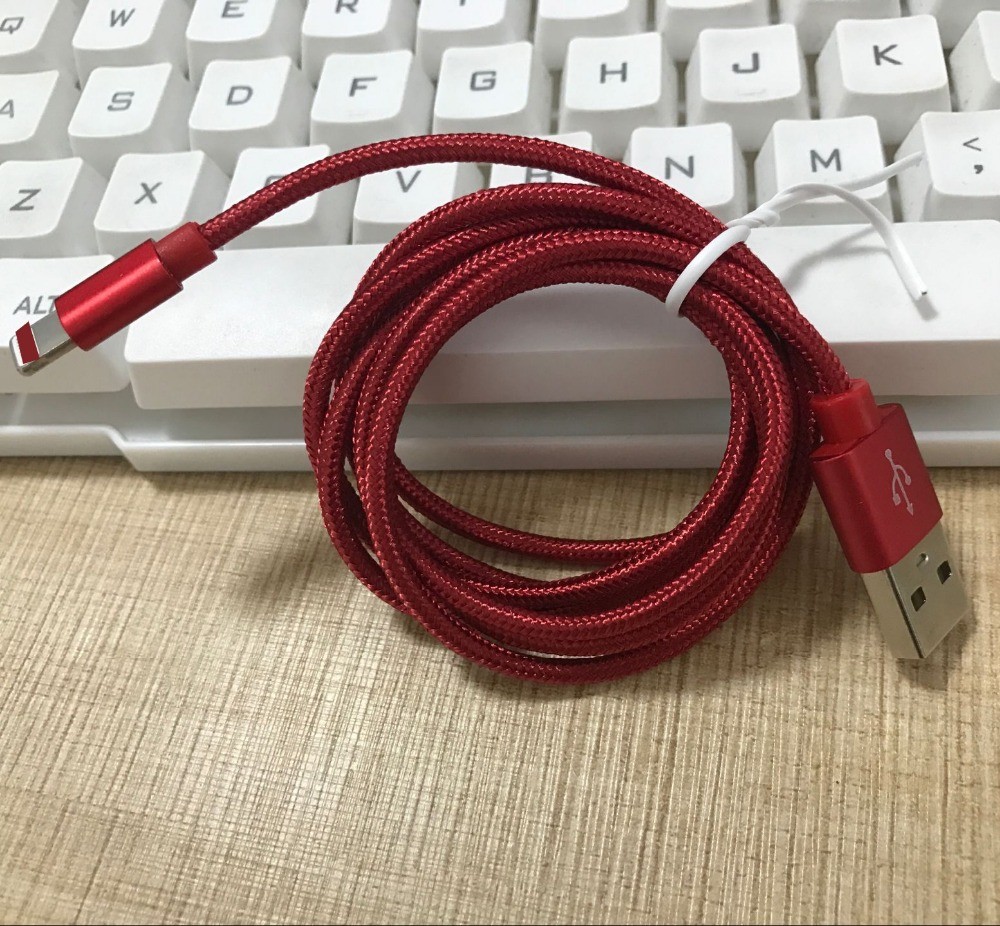 3FT 6FT 10FT USB Data Cable IPhone Charger Cord 1m 1.8m 3m Length Customized