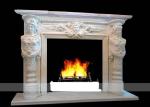 marble mantel fireplace for home