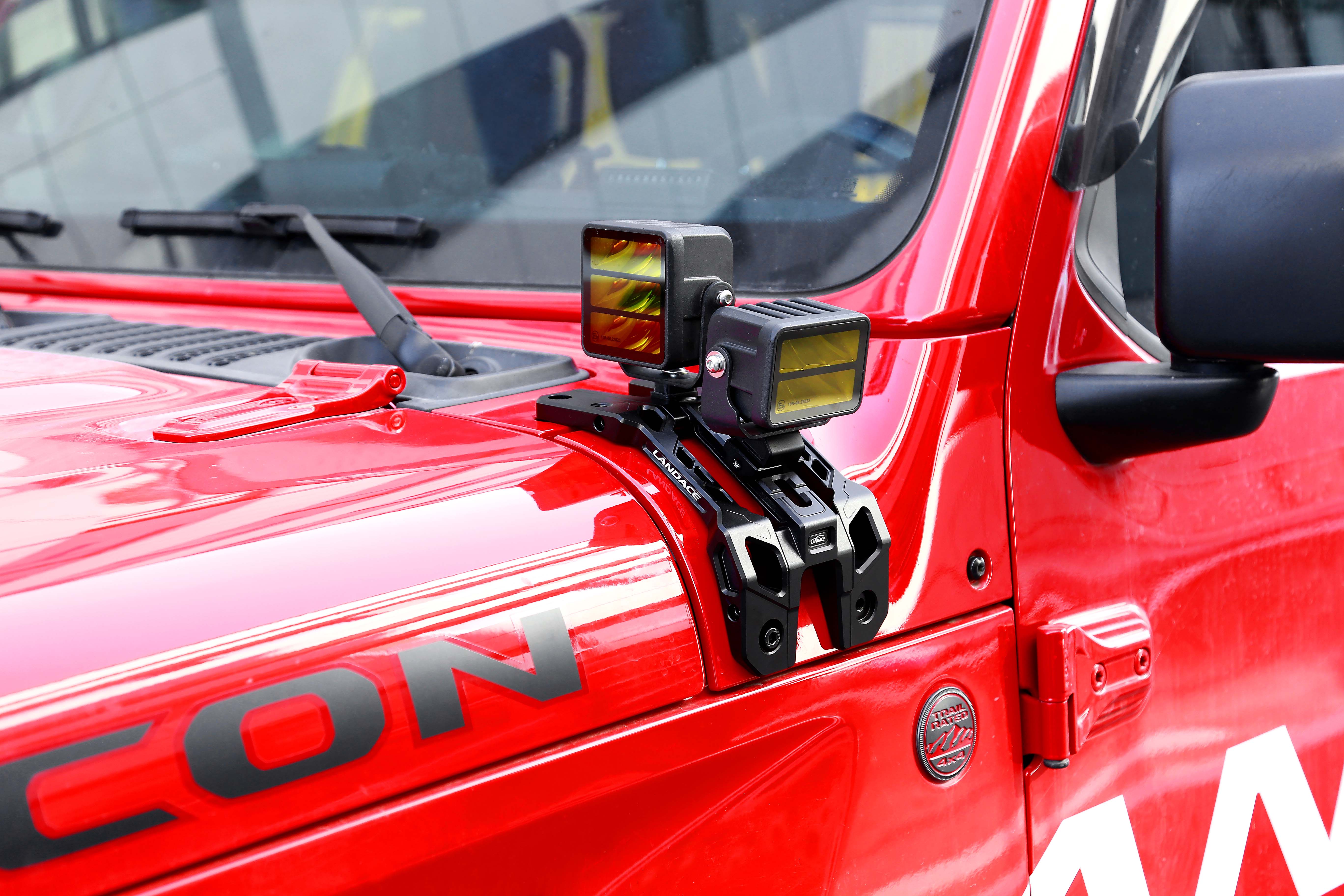 Black Anodizing Light Mounting Brackets For Wrangler JL Aluminum Alloy
