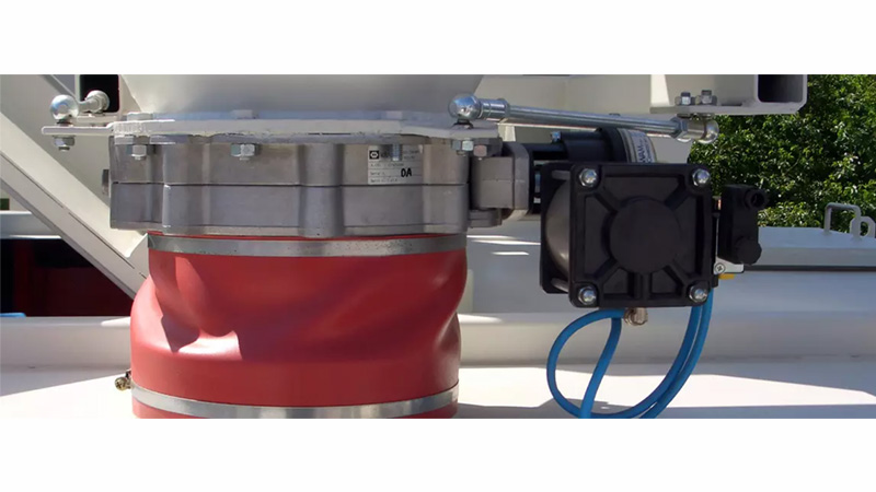 350mm Port Size Pneumatic Powder Butterfly Valve For Batching Plants Cement Media