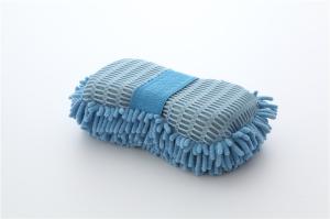Quality Blue color microfiber chenille car cleaning, house cleaning sponge applicator pad wholesale