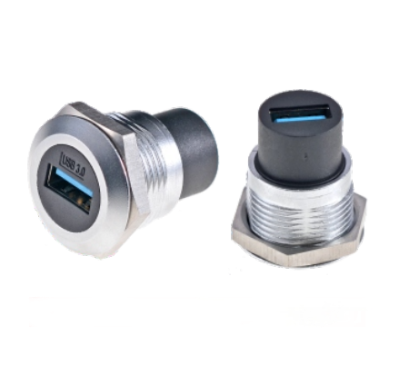USB 3.0 Zinc Alloy Round Data Connector Dustproof Audio Data Connection for Industrial Electronics Accessories