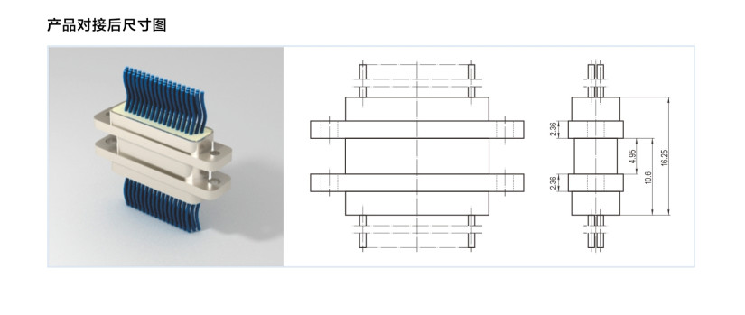 J30J Series Micro Rectangular Screw Crimping Wire Plug Connector 9 Core