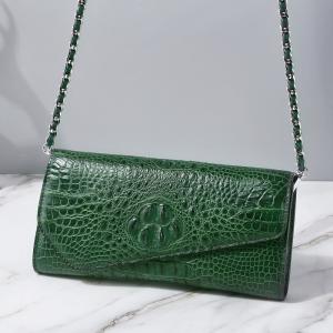 Quality Authentic Crocodile Skin Women Envelop Purse Genuine Alligator Leather Lady Phone Clutch Bag Female Cross Shoulder Bag wholesale