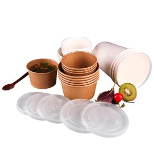 Quality Ice Cream Disposable 7oz Printing Paper Bowl ECO Disposable Takeaway Paper Soup Bowl Soup Cup wholesale