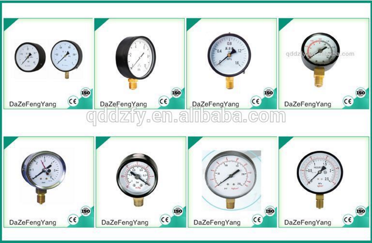 Stainless Steel Bourdon Tube Pressure Gauge 60mm Bottom Connection