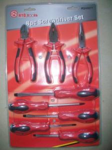 Quality 8 pcs screwdriver set ,with diagonal cutting pliers ,combination pliers . wholesale