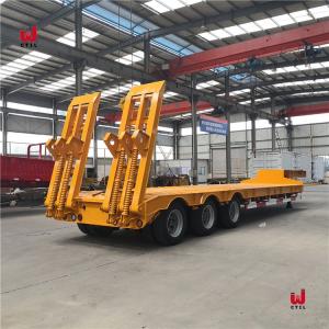 Quality 3 Axles 60t Heavy Equipment Hauling Trailers/Low Bed Trailer Transporter wholesale