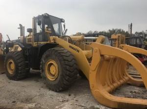 Quality WA470 Used Komatsu Wheel Loader 2010 Year With Grapple Yellow Color wholesale