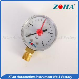 Quality Red Pointer General Pressure Gauge For Heating Bottom Connection 50mm/2 Inch wholesale