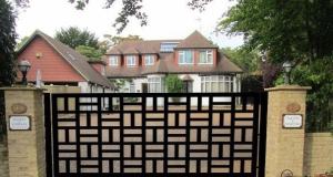 Quality Decorotive Morden Cast Iron Door Residential Wrought Iron Electric Gates wholesale