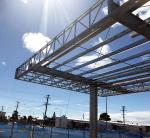 Q235B New Gas Station Canopy Construction Darkgray 10m Large Span