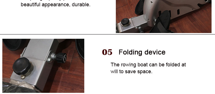 Professional Commercial Grade Gym Equipment , Cardio Folding Rowing Machine