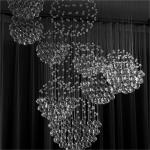 Glass Crystal Bead Curtains Ceiling Hanging With Crystal Ball Event Drape