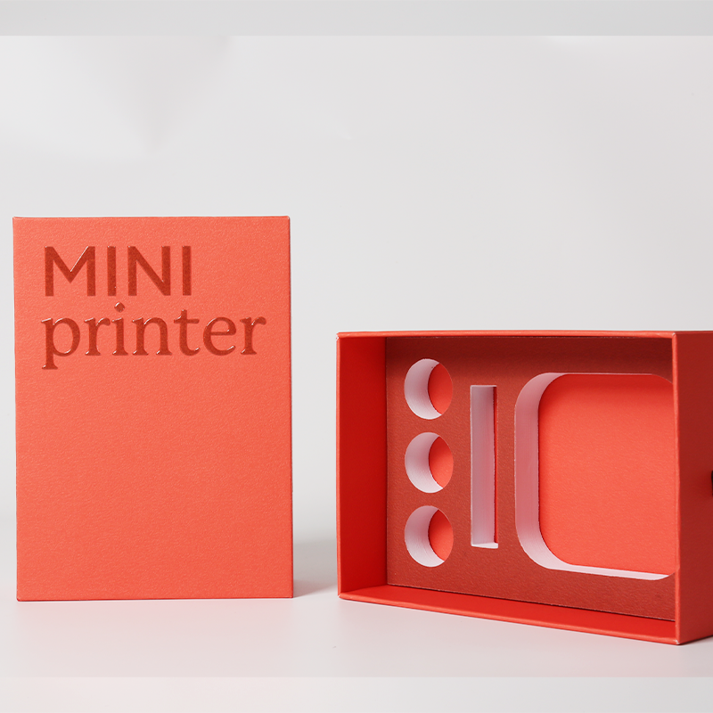 Custom Printed Cardboard Drawer Box Packaging With Embossing Logo And EVA Insert
