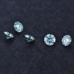 Coloured Blue Lab Created Loose Moissanite Gemstones Diamonds 3mm