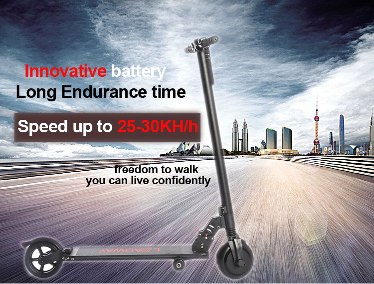 Aluminum 6.5 Inch 2 Wheel Electric Scooter For Adults LCD Screen Displayer