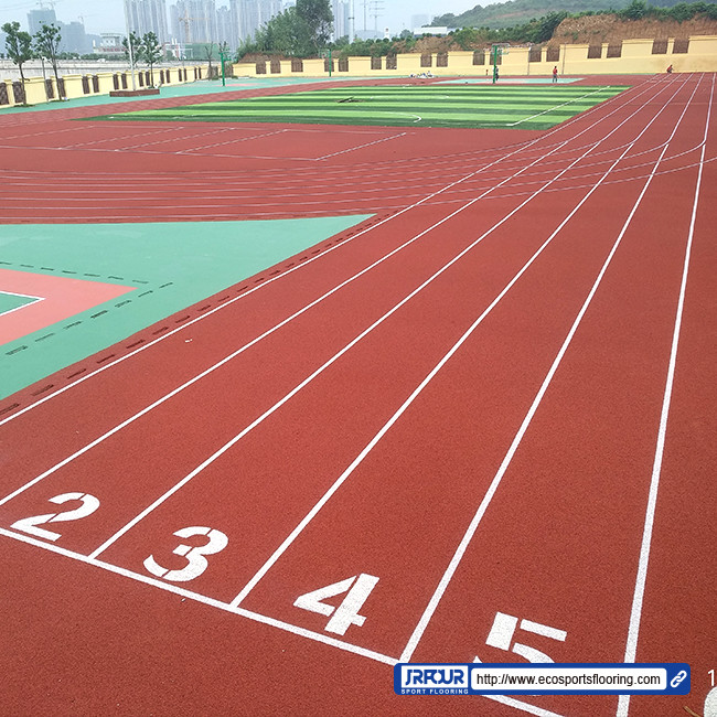 Non Toxic Jogging Track Material Eco-Friendly Synthetic Sports Flooring