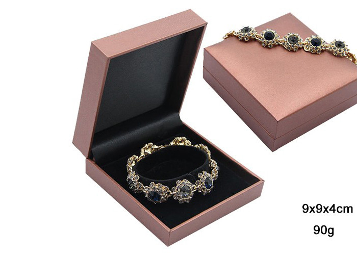 Eco Friendly Brown Cardboard Jewelry Boxes For Necklaces OEM Available