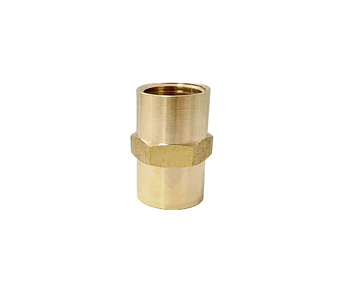Brass Air Hose Fittings Hex Nipple Coupling 3/8 Inch NPT X 3/8 Inch NPT