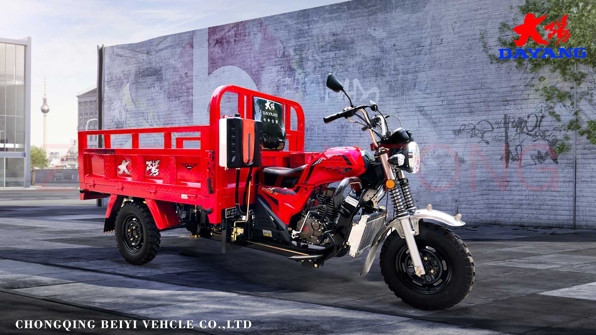 DAYANG High Stability Sales Cargo Tricycle with Full Float Belt and Changan Rear Axle