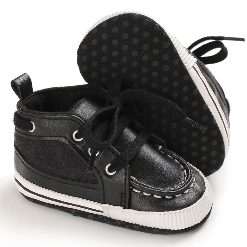 PU leather casual shoes cotton soft sole prewalker infant baby boy shoes