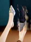 Women S Dress Shoes In Apricot Color With Chunky Heel And Strap Design For Job
