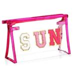 PVC transparent alphabet makeup bag Zipper clutch bag Portable waterproof travel