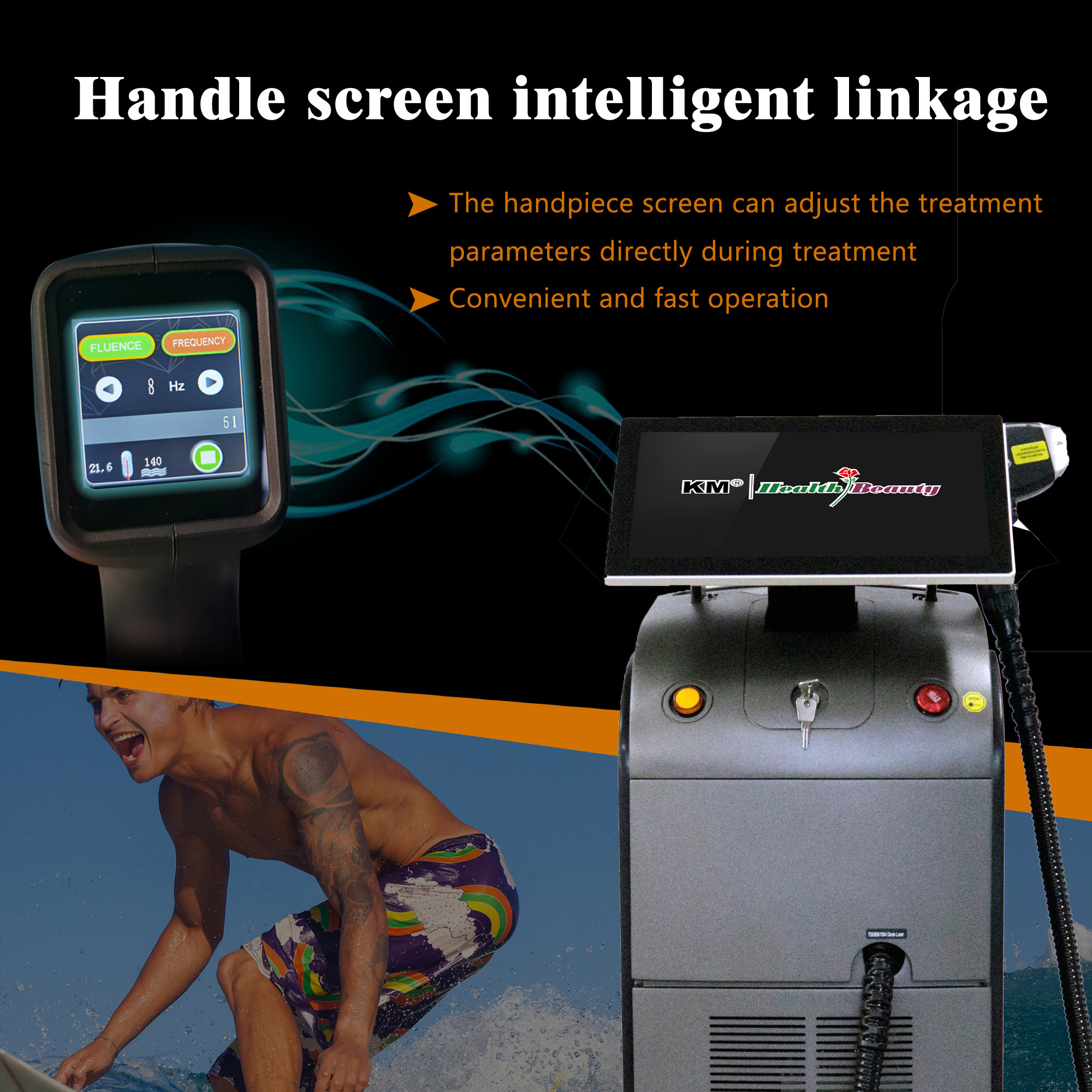 4 Wave Diode Laser Painless Hair Removal Machine 755nm 940nm 1064nm