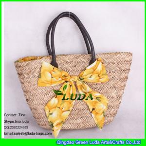 Quality LUDA large bowknot deco straw handbag seagrass hobo straw beach bag totes wholesale