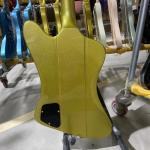 Custom Grand Firebird Style Electric Guitar in Golden Color with Gold Hardware