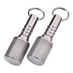 Titanium Alloy Pill Container Box Case Keychain