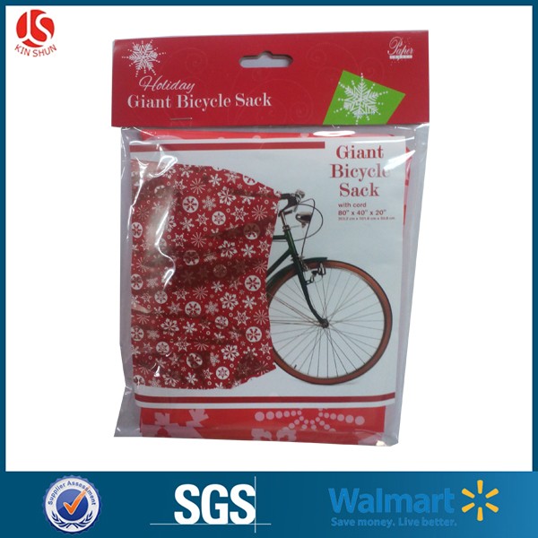Recyclable Colorful Plastic Gift Wrap Bags , Jumbo Christmas Gift Bag