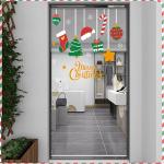 Peel and Stick PVC Transparent Christmas Decorative Film for Home or Store Glass