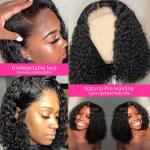 Deep Curly Human Hair Wigs For Women Curly Short Bob 13x4 Lace Frontal Wig