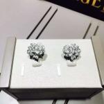 Piaget brand jewelry 18kt Piaget Rose earrings in 18K white gold set with 72