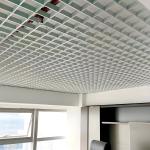 Customized Aluminum Open Cell Grid Ceiling , Metal Slat Grille Ceiling Panels