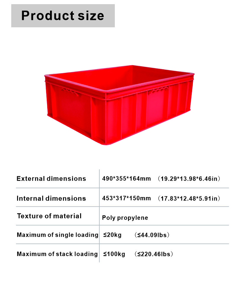OEM Acceptable Security Plastic Stackable Bakery Crate Basket for Eco-Friendly and Sturdy