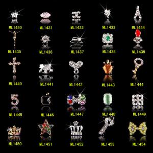 Quality Cartoon 3D Nail Art Decorations Diamond Rhinestones Nails Art Glitter Jewelry ML1430-1454 wholesale